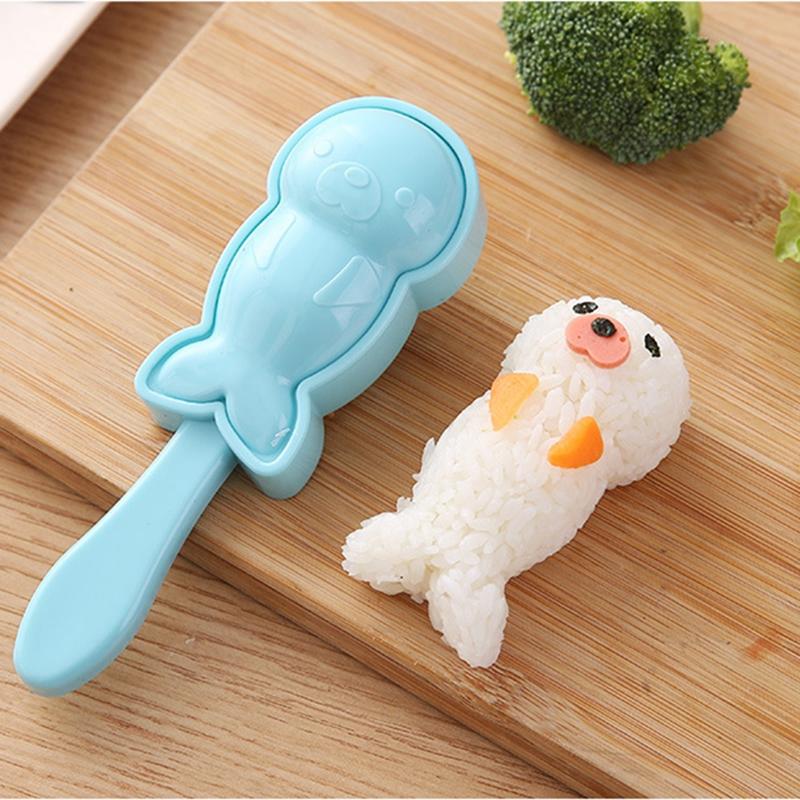 Cutes Seal Shaped Rice Ball Mold Diy Sushi Rice Bento Modeling Mold Cartoon Children Rice Ball Styler Rice Mould Kitchen Tools