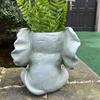 Minimalist Big Ears Like Flower Pot, Cute Flower Pot Resin Statue Handicraft, Suitable for Outdoor Garden and Garden Decoration