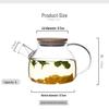 High Borosilicate Glass Water Pitcher with Bamboo Lid