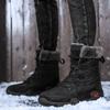Fashion Winter Men Boots 2025 New Warm Plush Snow Boots Women Outdoor Work High Top Casual Shoes Unisex Non-slip Mid-Calf Boots