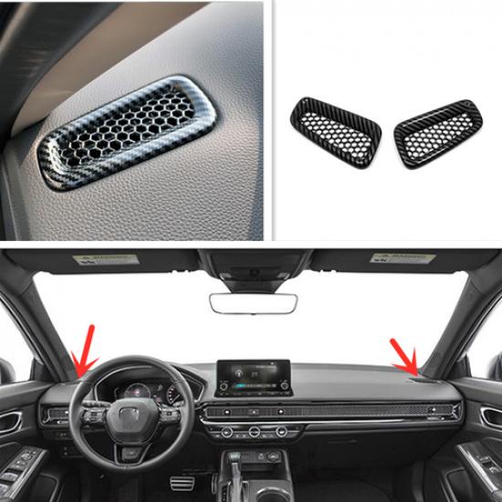 For Honda Civic Dashboard Air Vent Cover Trim Carbon fiber Kit