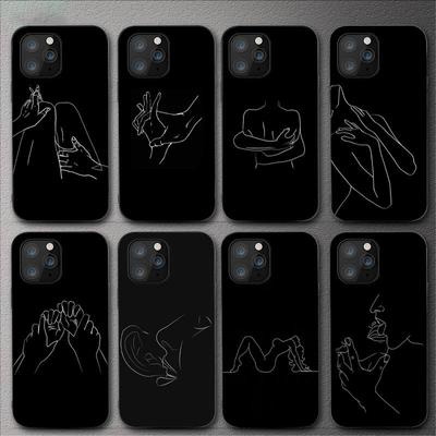 Чехол для телефона Art Simple Kiss Rose Sex Girl Body для Iphone 11 12 Mini 13 14 Pro Xs Max X 8 7 6s Plus 5 Se Xr Shell