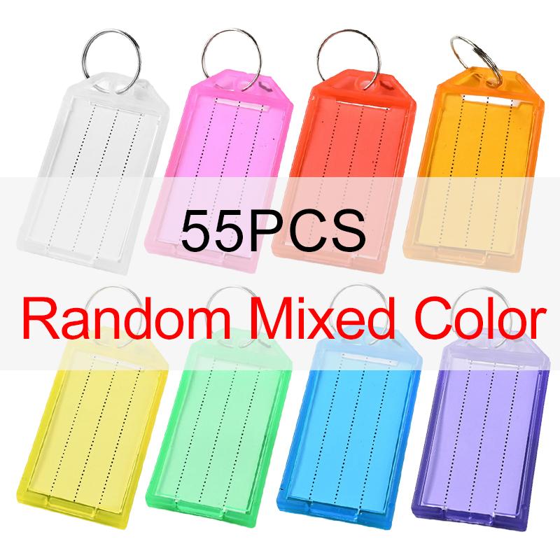 10-100PCS Assorted Multiple Colors Flap Key Tag Plastic Luggage Backpack ID Information Labels Double Sided Marking Keychain ZYF