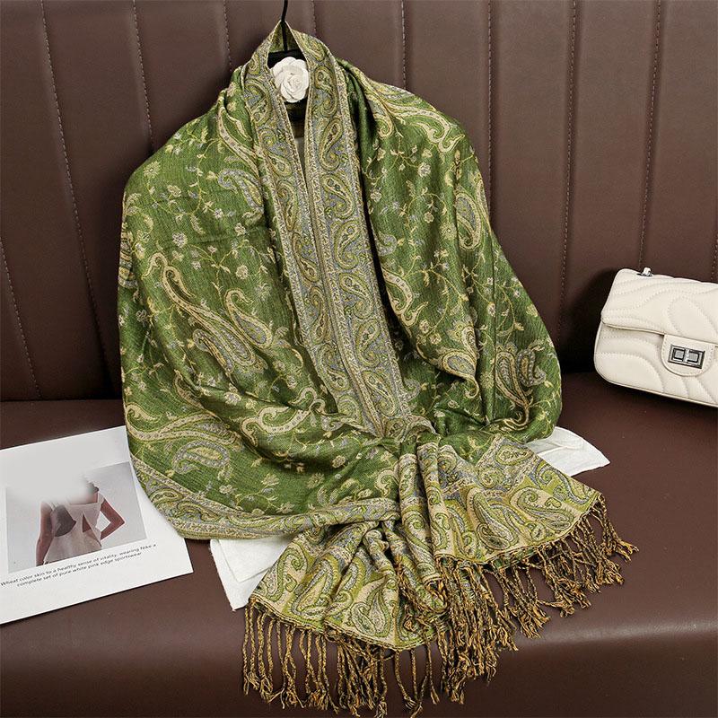 Autumn Winter Scarf Shawl Lady Wrap Warm Scarves Design Print Female Foulard Cotton Stoles Scarf