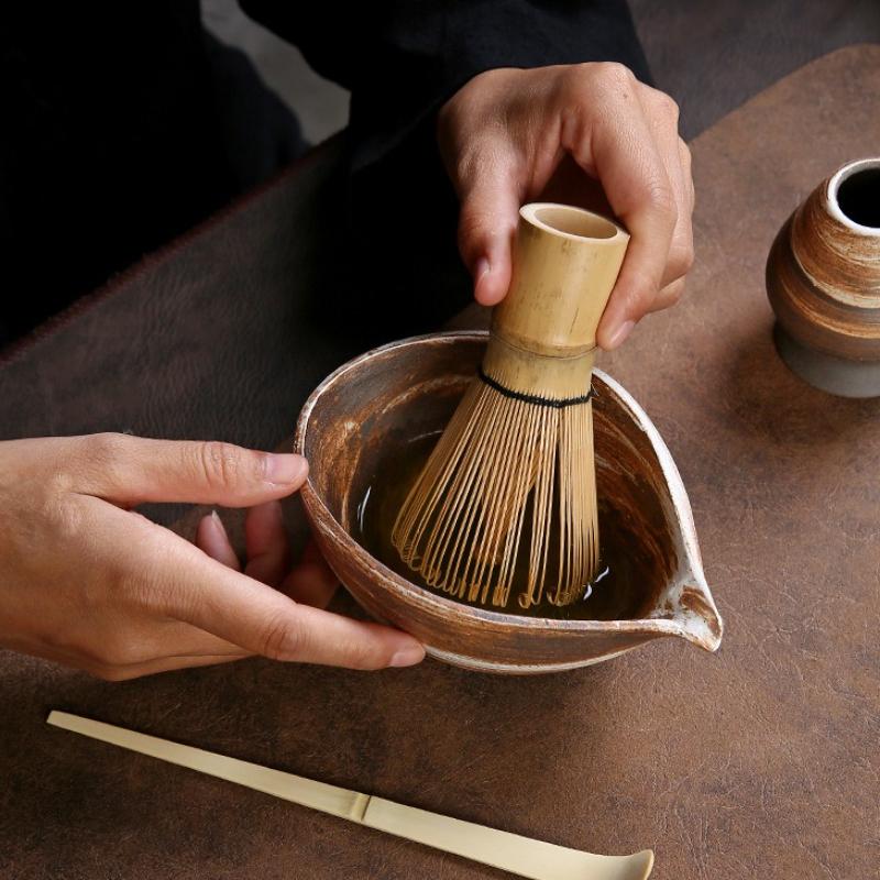 1 шт. Грубая керамика Матча Чаван Чаша Аксессуары Японская миска для смешивания матча Кухонные принадлежности Венчик для матча