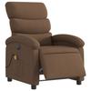 VidaXL Fauteuil inclinable de massage électrique marron tissu, fauteuil de massage électrique, fauteuil inclinable de 3203970