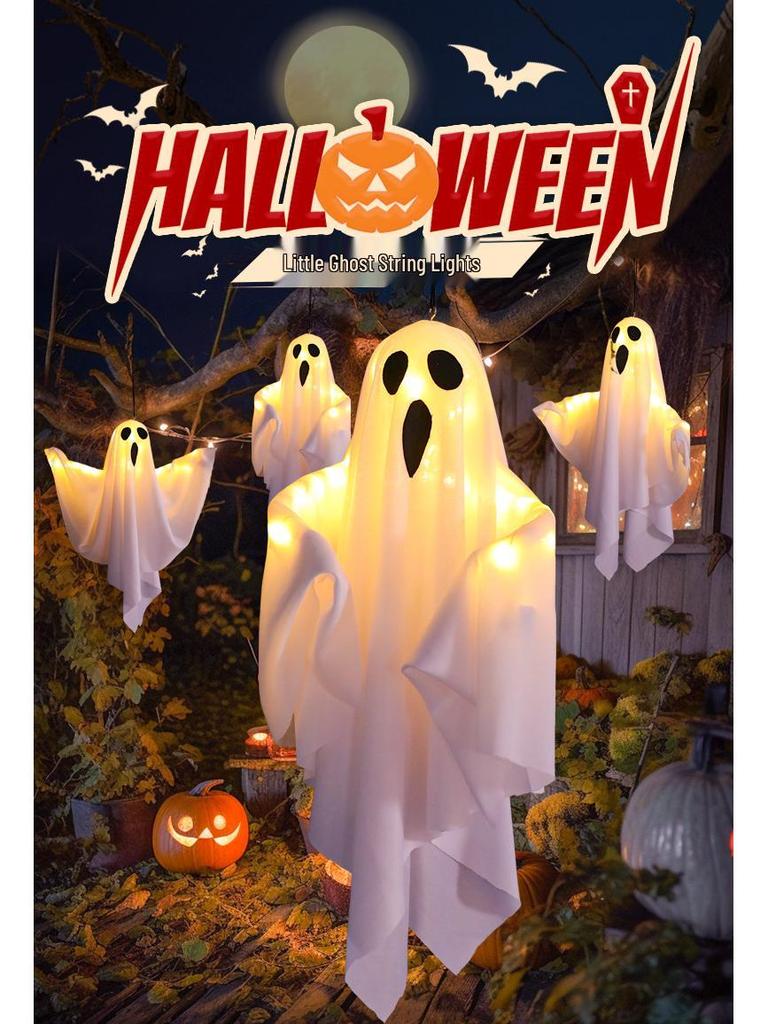 New Halloween LED Ghost Hanging Lights for Halloween Decor