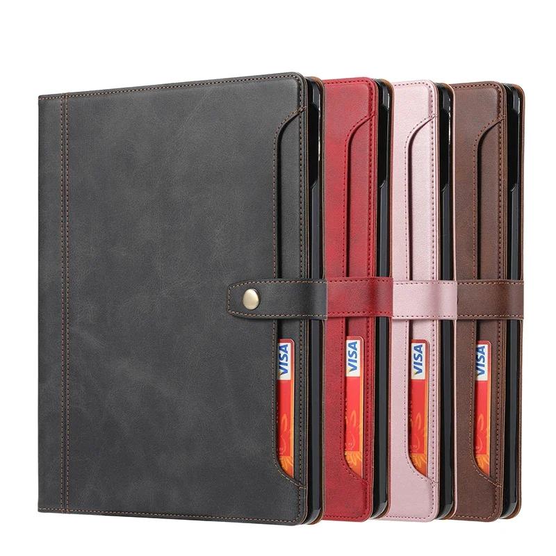 Роскошный кожаный чехол-книжка с откидной крышкой для iPad Pro 13 Pro 11 Air 11 Air 13 2024 Mini 7 6 Pro 12.9 Air 4 10.9 с отделениями для карт, кошельком, подставкой