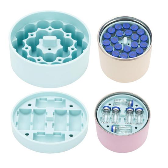 Вставка для флаконов для пищевых банок Hydrapeak, штабелируемый держатель для флаконов 3 мл, набор для хранения пептидов, максимальная вместимость 28 флаконов, вставка для Hydrapeak 32 унции, 25 унций, 18 унций