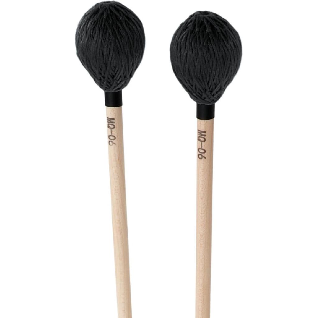 Marimba Mallets, 1 Pair Marimba Mallets Medium Hard Yarn Head with Maple Handle for Percussion Playing MQ‑06 (Black)