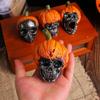 Desktop Halloween Pumpkin Skull Status Horrors Pumpkin Crafts Halloween Resin Skull Pumpkins Decor Yard Haunted House Decoration