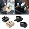 Multifunctional Car Armrest Storage Box Water Cup Holder,Universal Armrest Tissue Holder for Car with Cup Holder