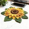 Floral Plush And Diatomaceous Earth Floor Mat 3D Flower Optical Illusion Rug Non-Slip Absorbent Diatomite Bath Mat for Room Bedroom Entrance