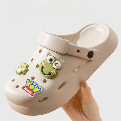 Женские сандалии Cave Shoes, лето 2024, новые милые сандалии с рисунком, уличные тапочки Sand Slippers, повседневные дышащие сандалии Eva с обхватом щиколотки