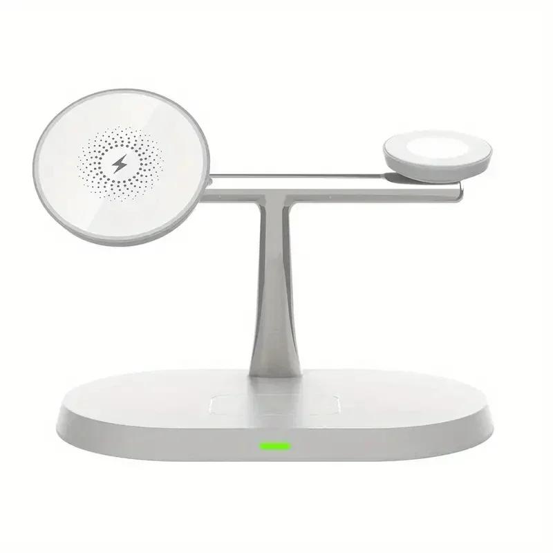 3 In 1 Magnetic Wireless Charger Stand For Magsafe iPhone 16 15 14 13 Pro Max Apple Watch 9 8 AirPods Pro Fast Charging Station