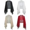 With Tassel Women Shawl Multicolored Wedding Bridal Shawl Wedding Accessories Fashion Scarf Women