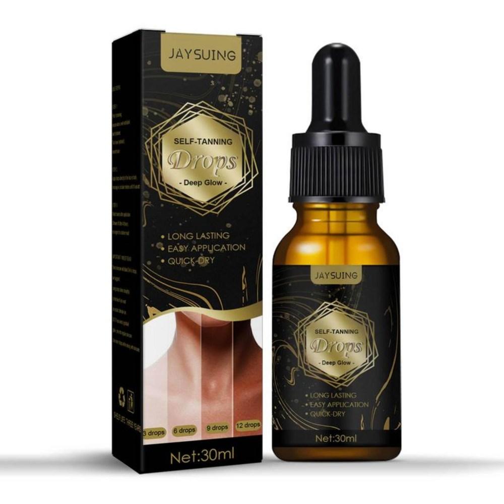 6 Self-tanning Drops Create a Natural, Sunless Fake Tan. Gradual Bronzing, 30ml, Brown, Natural.