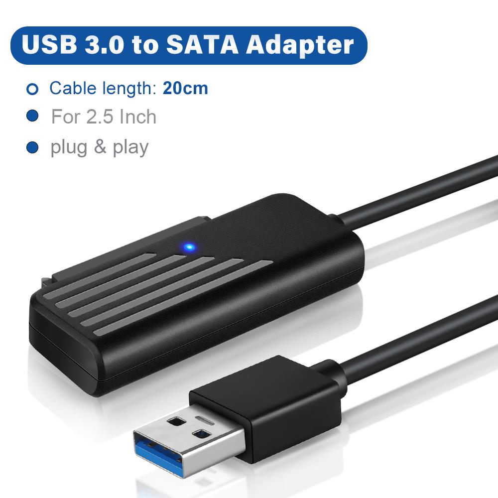 Адаптер SATA-USB 3.0, кабель Type C-SATA, высокоскоростная передача данных 5 Гбит/с, адаптер SATA для жесткого диска 2,5 дюйма HDD SSD
