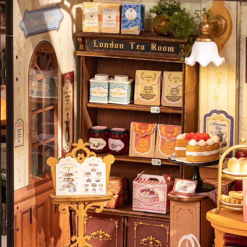 ROBOTIME Rolife 3D Puzzles Leisure Time Tea Room DIY Miniature House DG171