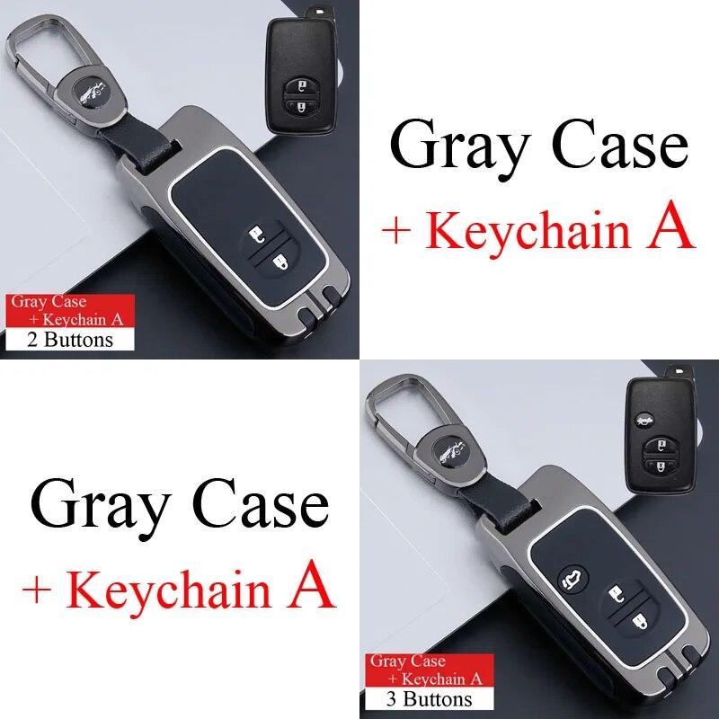2 3 кнопки цинковый сплав + силиконовый полный чехол для ключей автомобиля для Toyota Prius 30 Alpha Aqua Land Cruiser Auris для Lexus LC 200