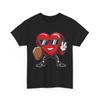 Valentine's Day Heart Playing Football Men Women T-Shirt