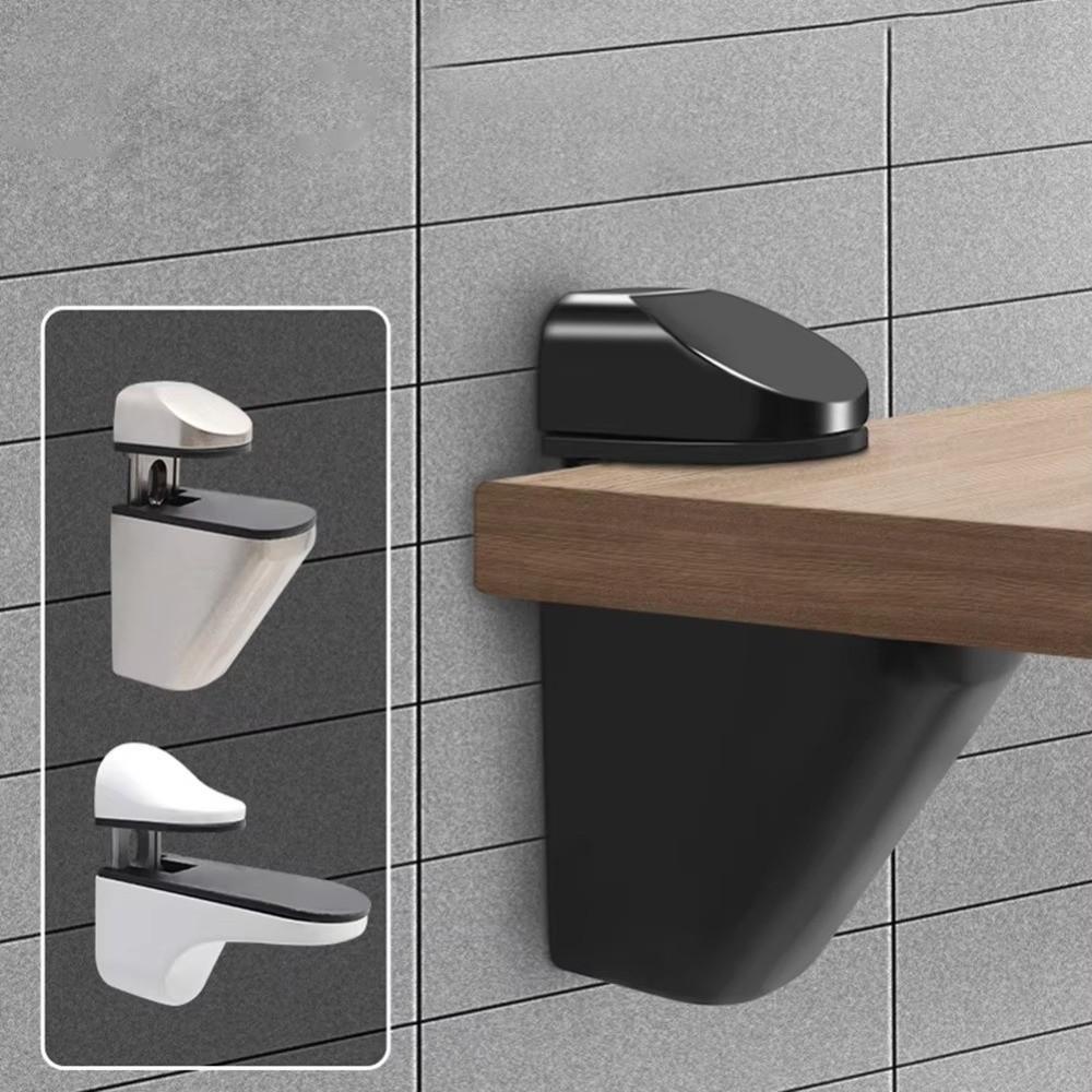 Adjustable Partition Board Holder Zinc Alloy Wall Mount Floating Clip DIY Installation
