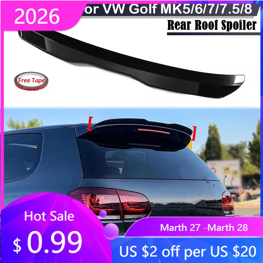 BNK1 2026 Новые Для VW VOLKSWAGEN Колпаки на колеса Для Volkswagen VW Golf MK5 MK6 MK7 MK7.5 MK8 GTI Хэтчбек Задняя крышка багажника Спойлер на крышу Крыло CX5