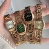 Retro Small Gold Watch Women's Square Casual Bracelet Quartz Watch Light Luxury Medium and Ancient Style Watch Simple