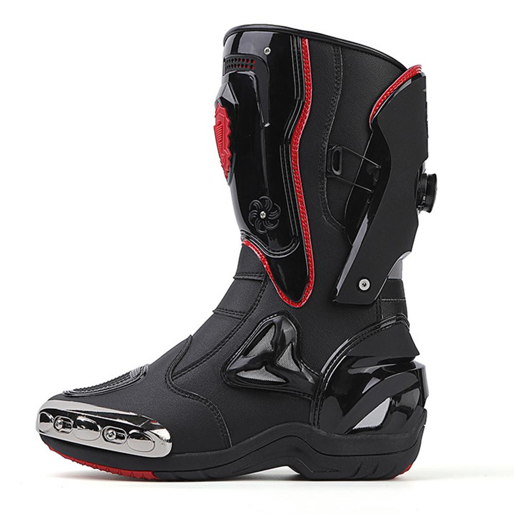 Ботинки для мотоциклистов Мужские дышащие ботинки для езды на мотоцикле на 4 сезона Ботинки для езды Укрепляют устойчивость Моторные лодки Повседневные