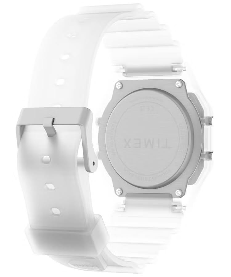 TIMEX T80 Полупрозрачные кварцевые часы TW2Y34100 TW2Y34200 TW2Y36400 Цифровые часы-скелетон 30м Водонепроницаемые Отображение даты Хронограф Будильник (чистый)