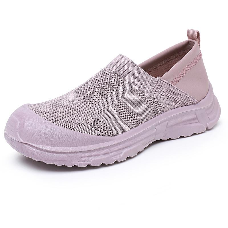 Shoes for Women 2025 Spring New Casual Single Shoes Lazy Slip-on Round Toe Heightened Breathable Non-slip Wear-resistant Women's Shoes