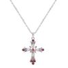 Zircon Cross Necklace Diamond Collarbone Chain Fashion Love Heart Necklaces  Girls