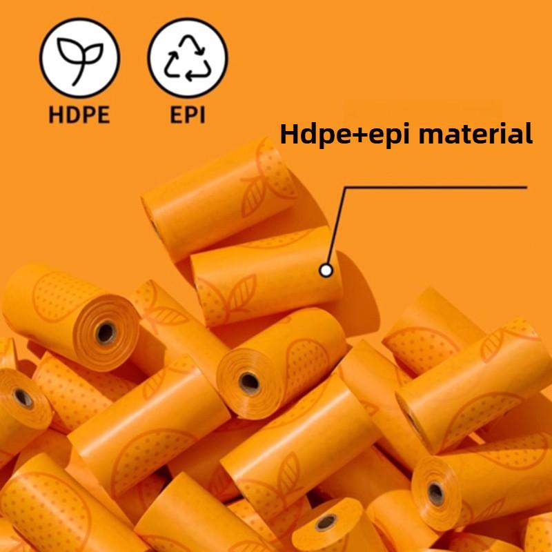 Оранжевая капсула туалет уличный толстый очищающий портативный пакет для фекалий милый питомец с ароматом чистящие средства подвесная пряжка товары для питомцев пакет для мусора