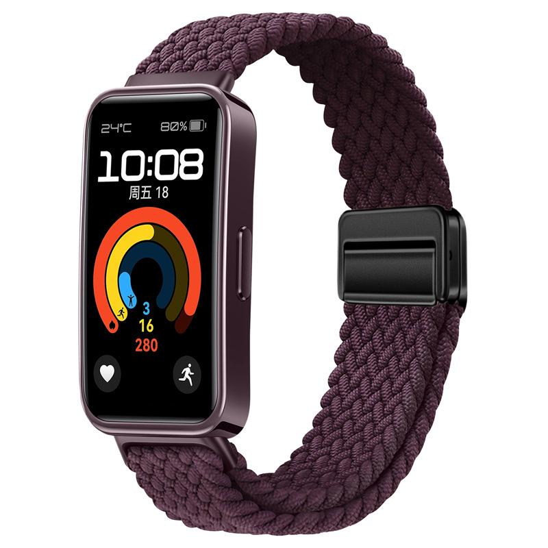 Плетеный нейлоновый ремешок-петля для Huawei Band 10 9 8, регулируемый браслет с магнитной застежкой для Huanwei Band 10/9, аксессуары для браслета
