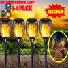 4PC Solar Torch Light Flashing Light Waterproof Garden Decorative Light Outdoor Lawn Path Garden Insertion Light Garden Projection Light