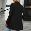 2023 осень и зима для отдыха с длинным рукавом сплошной цвет свободный кардиган верх вязаное пальто для женщин