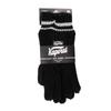 Men's Black Mesh Gloves with Striped Wrists