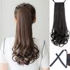 Wig Women's Ponytail Long Curly Hair Strap Style Pear Blossom Fake Ponytail Large Wave Medium Length Wig Piece