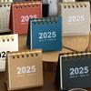 2025 Desk Calendar Cute Daily Planner Simple Solid Color Calendar Learning Goal List To-Do List Home Office Supplies