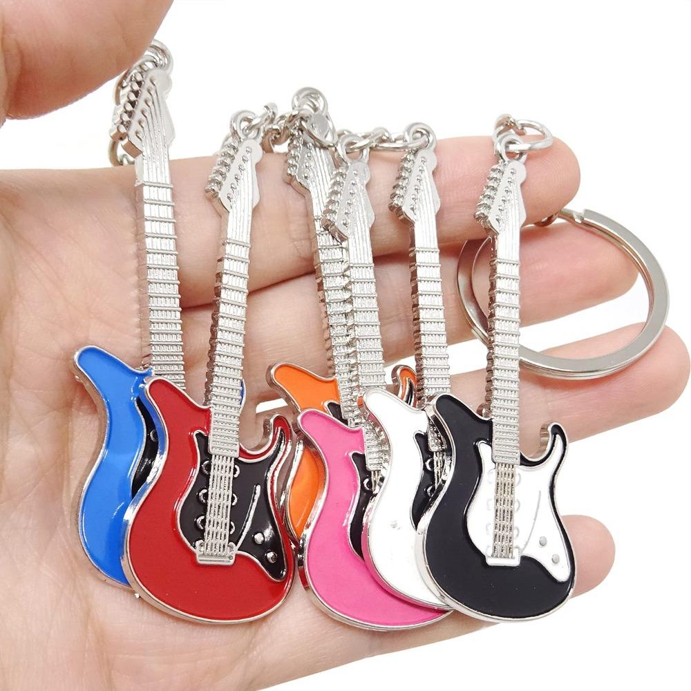 Musical Elements Guitar Keychain Bass Music Lovers Gift Little Fresh Car Key Ring For Man Women