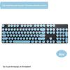 104-Key Retro Punk Mechanical Keyboard with Translucent Phonetic Keycaps