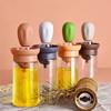 Kitchen Oil Bottle Silicone Glass Oil Container With Brush Barbecue Spray Bottle Oil Dispenser For Kitchen Cooking BBQ Tool