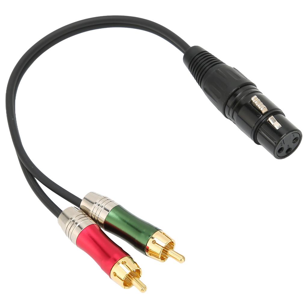 XLR Female 3 Pin to Dual RCA Male Plug Adapter Unbalanced Y Splitter Patch Cable for Amplifier Mixer MicrophoneXLR