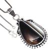 Pendant Grey Botswana Agate Gemstone Valentine'Day Gifted Silver Jewelry 2"