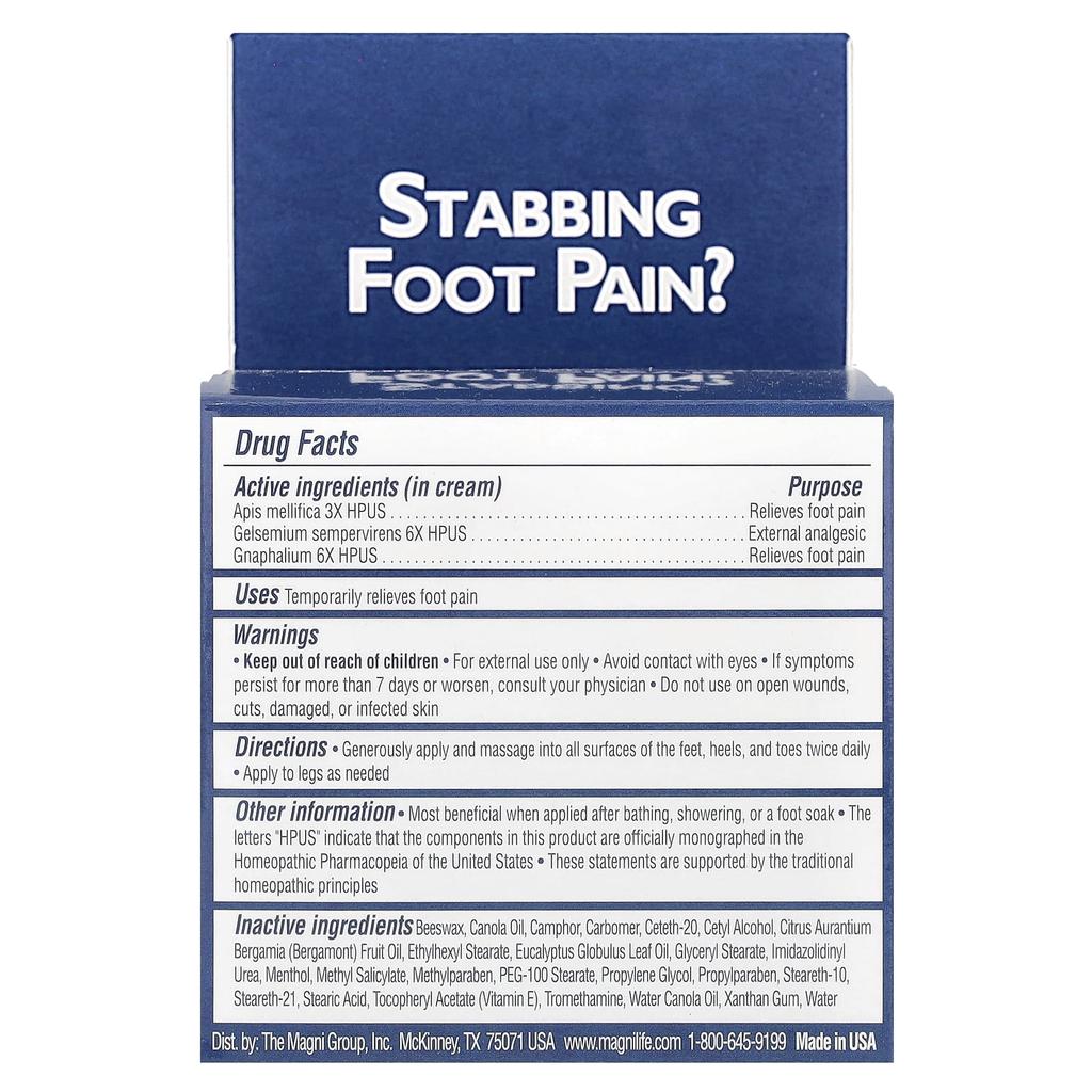 MagniLife Pain Relief Foot Cream, 4 Oz (113 G)