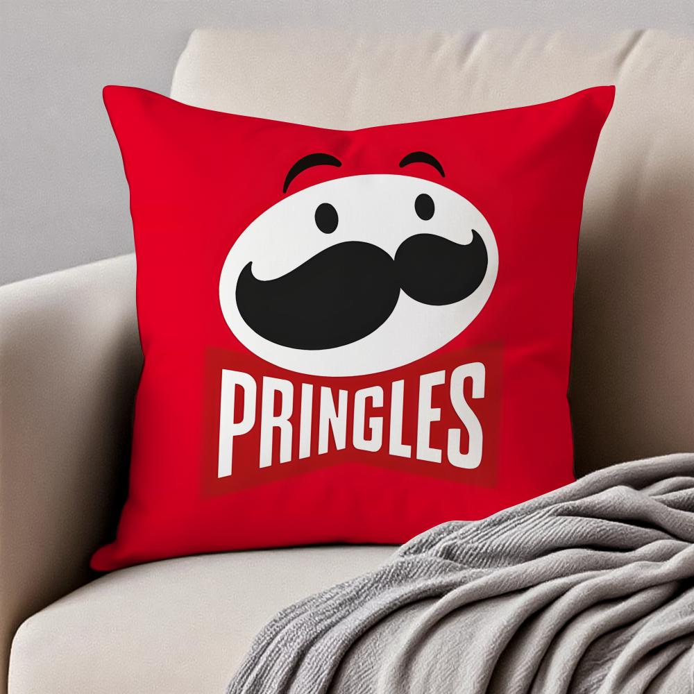 Popular Polychrome Inspired By PPringles Logo Cushion Cover Pillowcase Antidustmite Invisible Zipper Short Plush Sofa Cushion