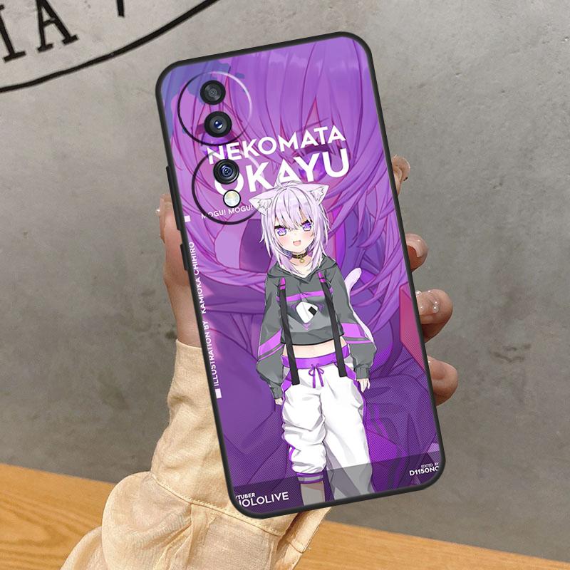 Чехол Nekomata Okayu Hololive для Honor Magic 8 5 6 7 Lite 200 400 Pro 50 70 90 X8c X8b X9a X9b X9c X9d Win RT