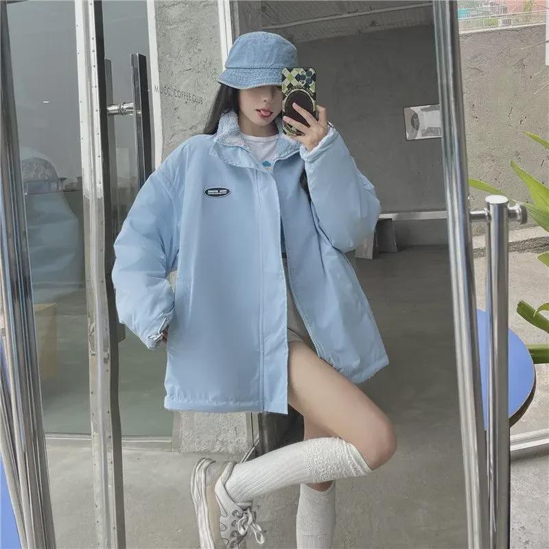 American Fashion Двустороннее пальто из плюша ягненка - Женская зимняя любовь, свободный стиль BF