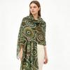 Женский oversized шарф с корейским хлопковым принтом: Модное пляжное полотенце и шелковый шарф, двойное использование для защиты от солнца