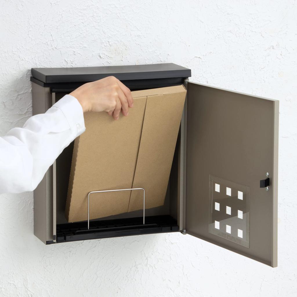 GREEN LIFE Post Wall Совместимо с Mail Совместимо с Square 2 Верхняя передняя сторона Титаново-серый Монтаж, Доставка, Нет. Конверты, Сталь, Вставка,